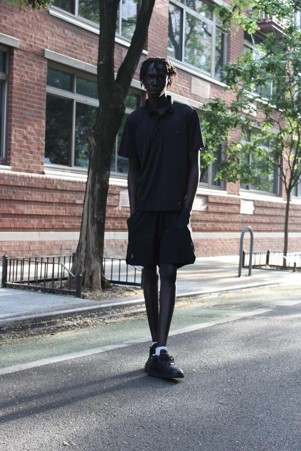 Matte Black Tennis Paradise Polo Shirt